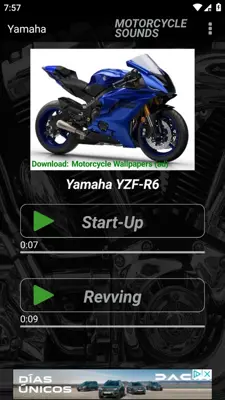 MOTORCYCLE SOUNDS android App screenshot 11