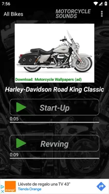 MOTORCYCLE SOUNDS android App screenshot 3